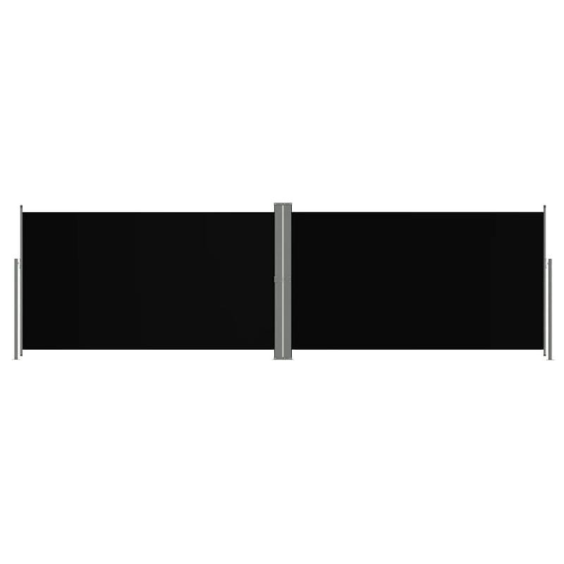 Helloshop26 - Auvent latéral rétractable 180 x 600 cm noir 02_0007443 - noir aluminium 3000392547760_0