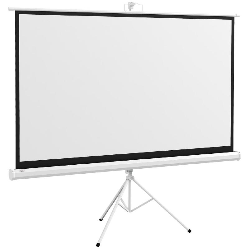 Helloshop26 - Écran de projection trépied pour cinéma et réunions 200 x 8 x 118 cm angle vision 160 degrés moderne en plastique 21_0000020 - mét_0