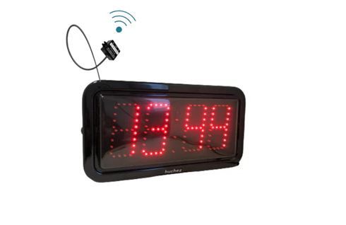 Horloge numérique étanche IP66 à LED rouge, avec antenne GPS en option - Huchez - RA10 R_0