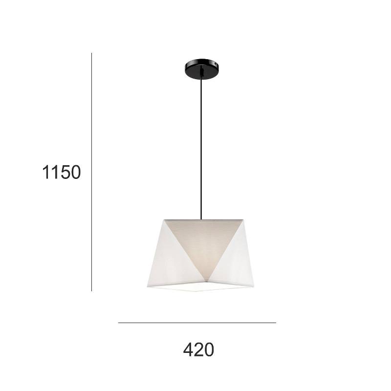 LAMKUR SUSPENSION THEA, À UNE LAMPE, BLANCHE
