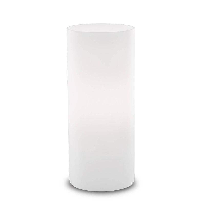 IDEALLUX LAMPE À POSER EDO EN VERRE BLANC, HAUTEUR 23 CM
