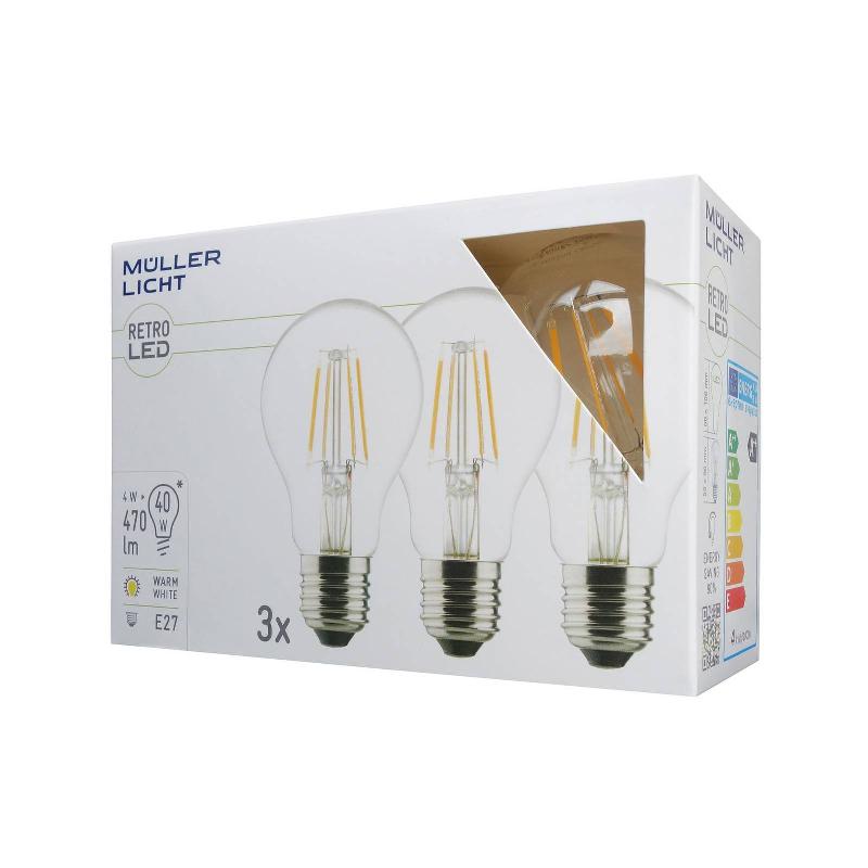 MÜLLER-LICHT AMPOULE LED E27 4 W 2 700 K FILAMENT, PAR 3, 470LM