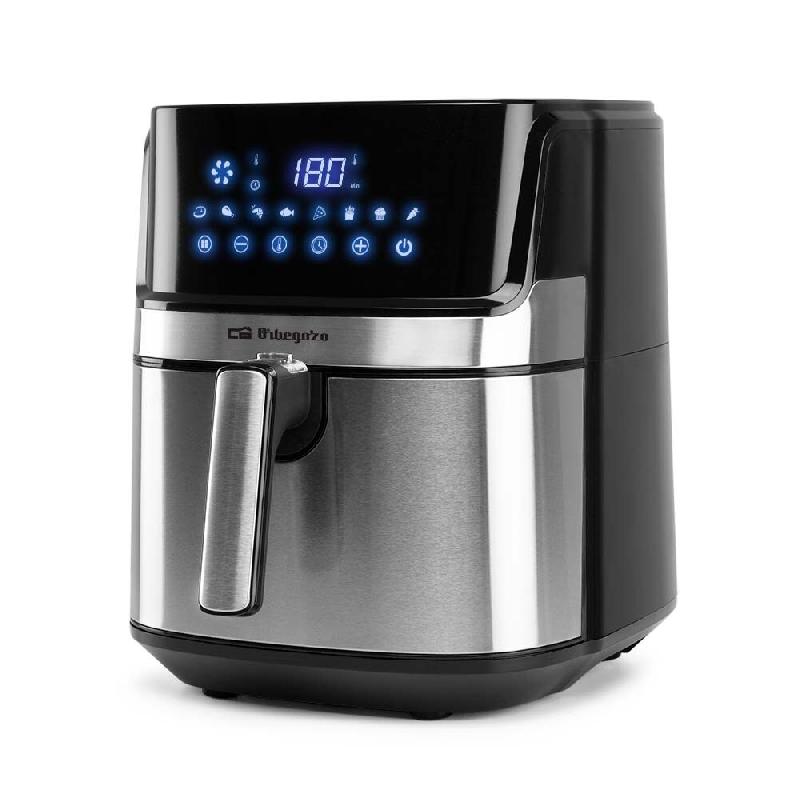 Orbegozo friteuse sans huile FDR 67, 5,5 L, minuterie, 8 programmes préréglés, cuve amovible, thermostat réglable, sans BPA, 1700 W - 8435568403697_0
