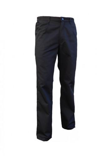 Pantalon de cuisine noir mixte - ceinture élastiquée, plis devant et poches - Réf. 15BEN-noir_0