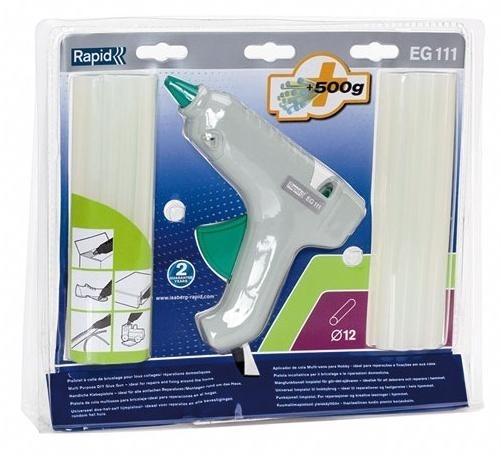 PISTOLET À COLLE EG111 + 500G DE COLLE RAPID