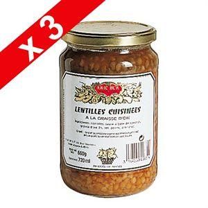 PLAT DE LEGUMES-FECULENTS - LENTILLES À LA GRAISSE D'OIE PAR 3