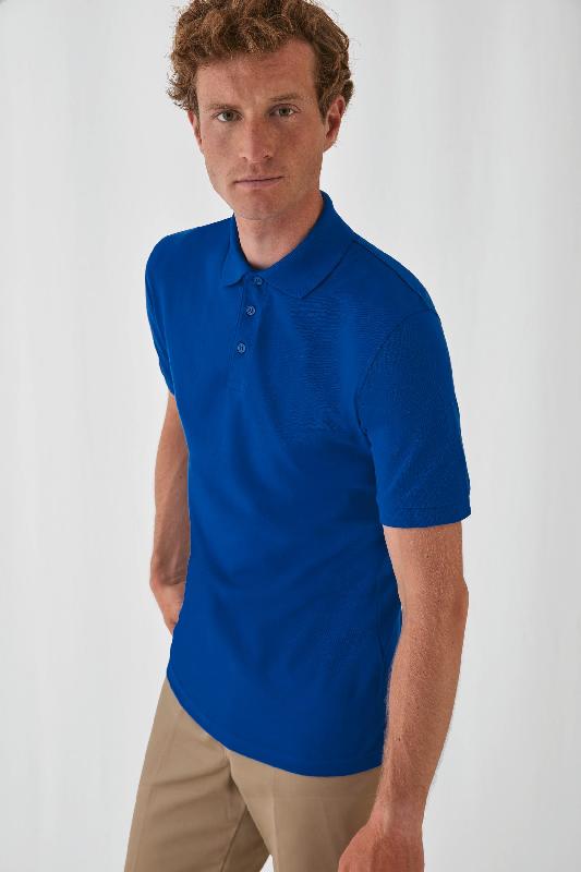 Polo homme Safran - Réf : CGSAF - 100% coton peigné pré-rétréci Ring-Spun - Marque B&C - Disponible en plusieurs tailles et couleurs_0
