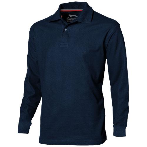 Polo manche longue pour homme - Point 33106491 - 100% coton peigné - 180 g/m²_0