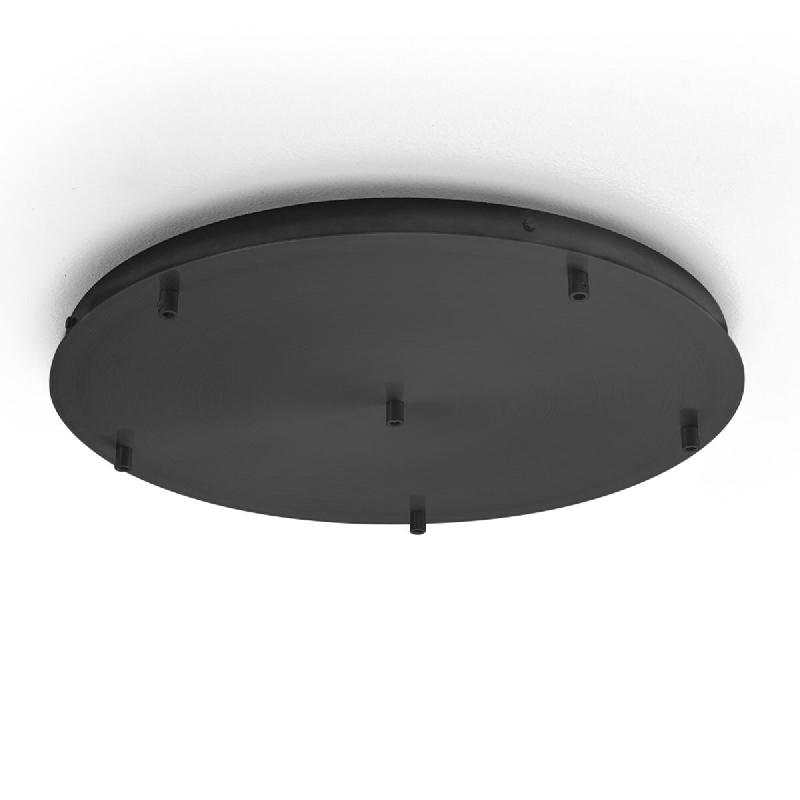 Rosace Circulaire Alice B T/6 Pour 6 Points Lumineux En Métal Finition Noir Mat Avec Bornier Et Presse-Étoupes Inclus - Gea Luce Componenti - noir A_0