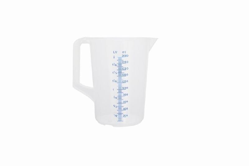 Schneider - Tasse dosiérale, 2 l, échelle embossée, lettres bleues - blanc plastique polypropylène 200013_0