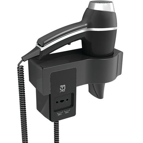 SÈCHE-CHEVEUX NOIR AVEC SUPPORT PR BT ALTEO - JVD
