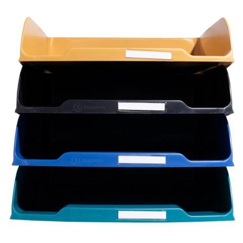 SET DE 4 CORBEILLES À COURRIER COMBO STYLI NEO DECO - COULEURS ASSORTIES