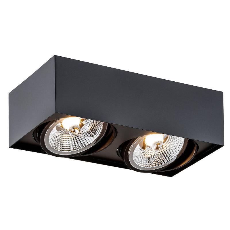 ARGON SPOT POUR PLAFOND RONDA À 2 LAMPES, NOIR