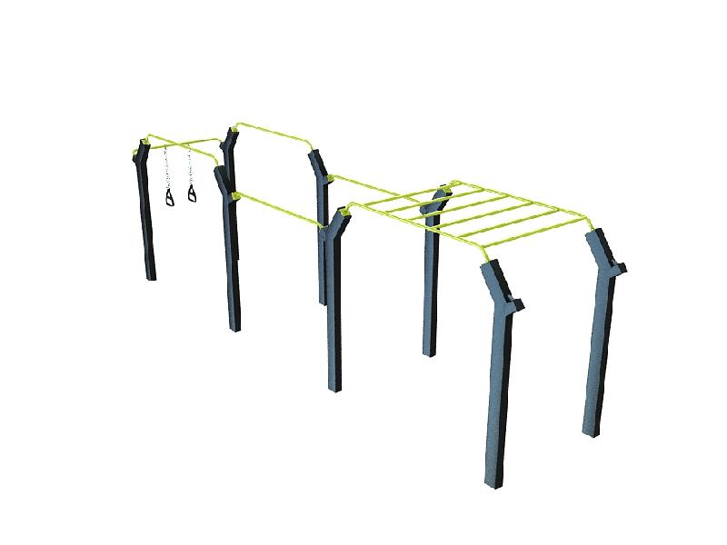 Street Workout DAMAPRO - Station SD1 - Design unique en acier galvanisé thermolaqué_0