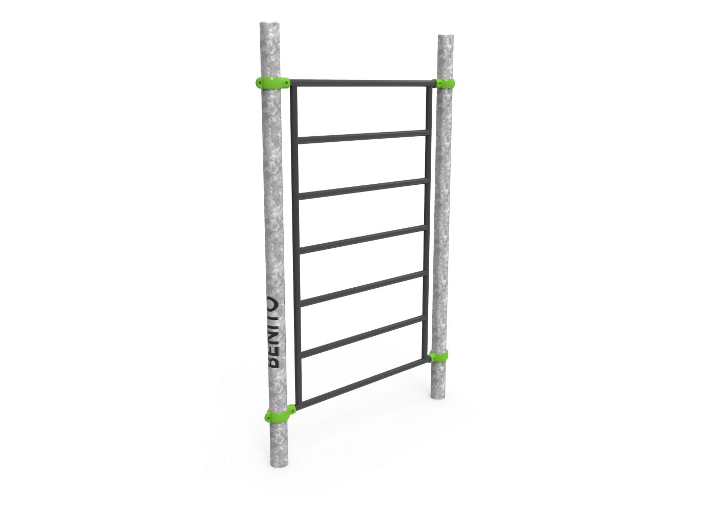 Espalier - Équipement de street workout en métal avec poteaux circulaires et brides en aluminium peintes_0