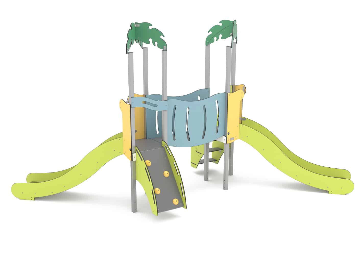 Structure multi-activités métallique Iles - LD1ILT20050 - Ludoparc - pour enfants dès 2 ans, capacité 14 enfants_0