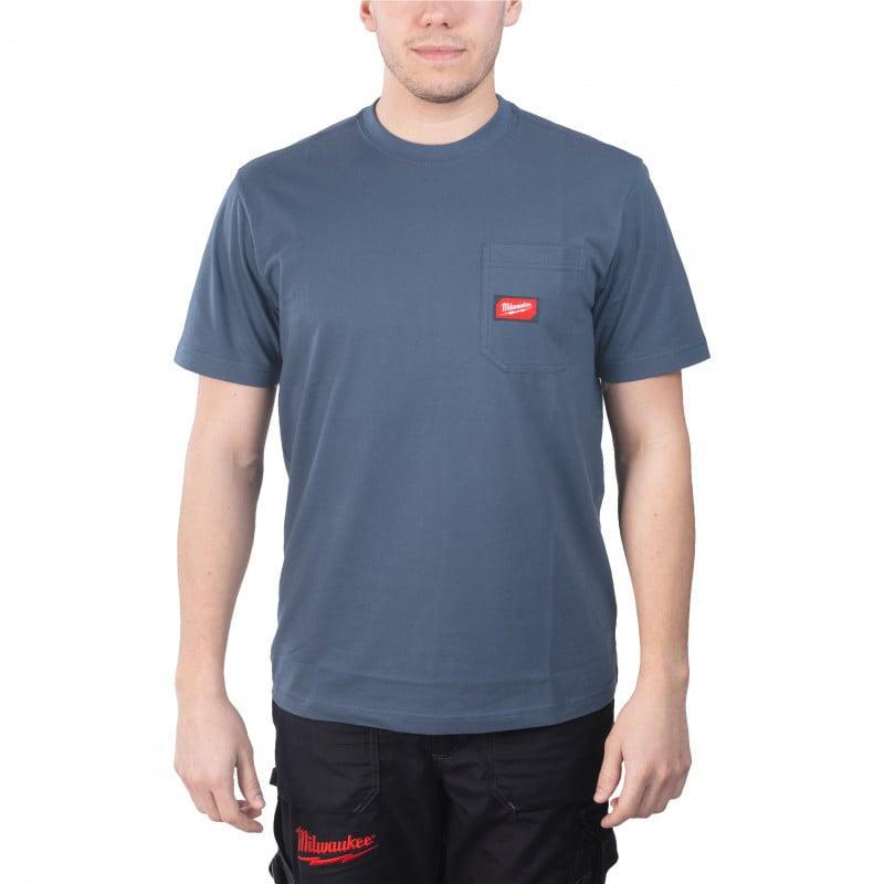 T-shirt travail manches-courtes bleu MILWAUKEE | 4932493013_0