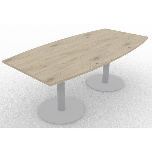 TABLE DE RÉUNION TONNEAU L200XP100 ÉP.25MM BRUNSWICK/ALU - EOL