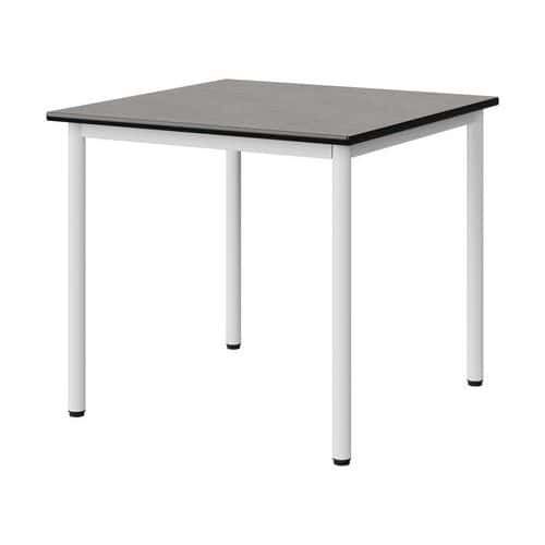 TABLE MALIBU 80X80 T5 4P STRA ANTIB BÉTON F186/NOIR BLC 9016