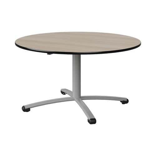 TABLE MALIBU Ø 120 T4 PC STRA ACACIA/NOIR GRIS 9006