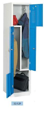 Vestiaire monobloc - 32/L2P - 2 portes en L - Rangement pour vêtements longs_0