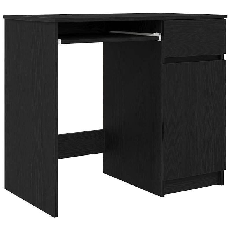 VidaXL Bureau chêne noir 86x49x76 cm bois d'ingénierie Modèle Vega Master Vision - 861824_0