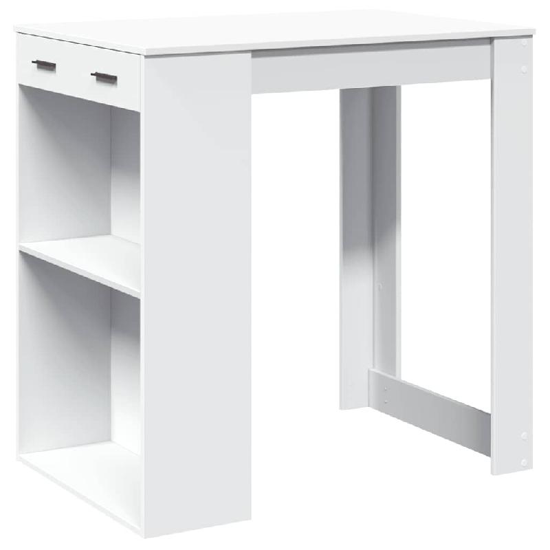 VidaXL Table de bar blanc 102x70x103,5 cm bois d'ingénierie Modèle Sirius Élite - blanc 3309321_0