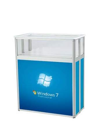 Vitrines extérieures - Comptoir vitrine pliable avec vitrine acrylique - UD-GECD_0