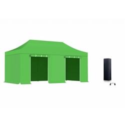 Xptent Pack Tente Pliante 3X6 Structure Acier 32mm Toit 380g/m² Vert qualité Pro - vert acier PTP3030036VP_0