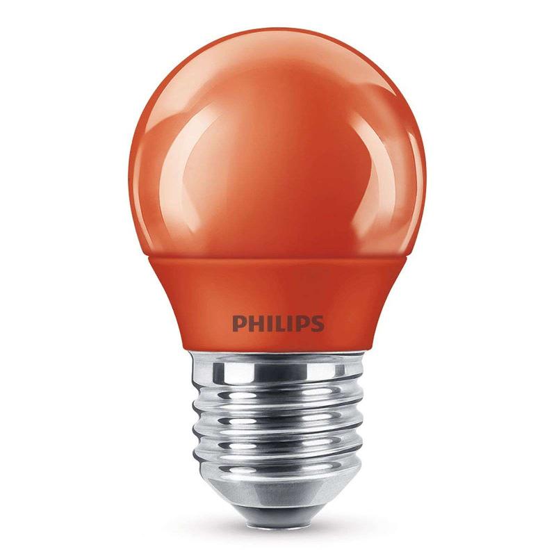 PHILIPS AMPOULE LED E27 P45 3,1W, ROUGE
