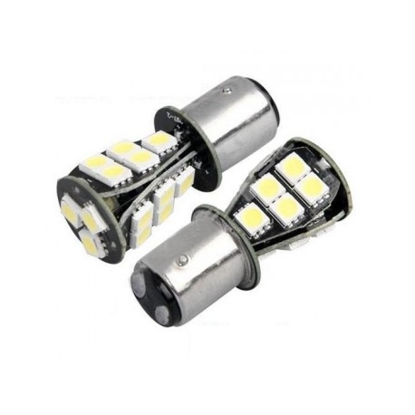 Ampoules LED P21/5W BAY15D 1157 - 18 LED CANBUS Orange - Anti-erreur ODB - Paire_0