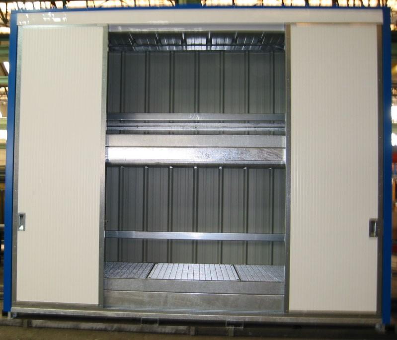 Armoire INTEGRAL 4m - 2 niveaux tôlée - 4 portes coulissantes - 4260x1497x3560 mm_0