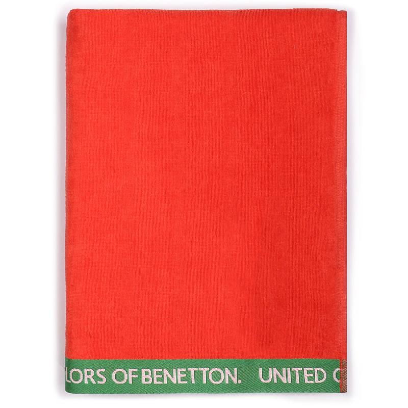 Benetton - Serviette 90X160Cm 380Gsm Velours 100% Coton Rouge - rouge BE045_0