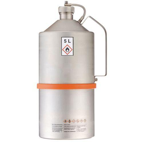 BIDON INOX A BOUCHON FILETE AGREE UN 5 LITRES - TRIONYX