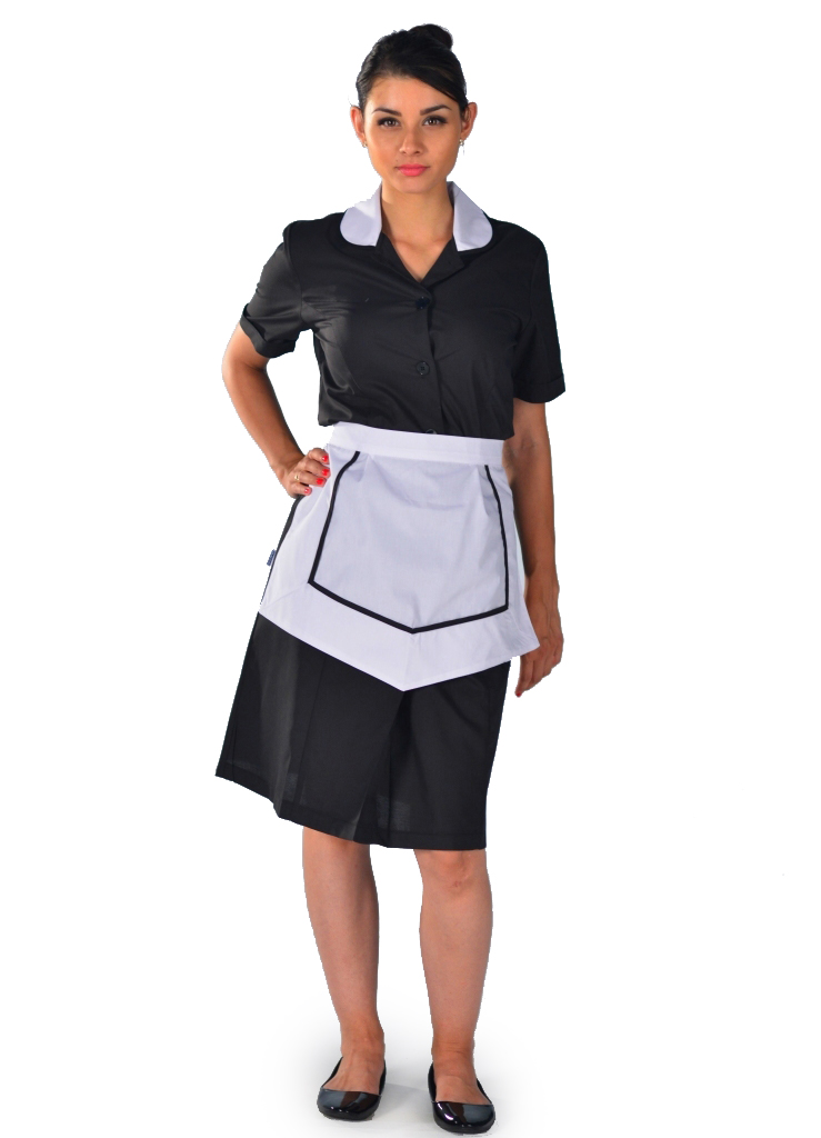 BLOUSE FEMME DE CHAMBRE NOIRE À MANCHES COURTES CARLTON
