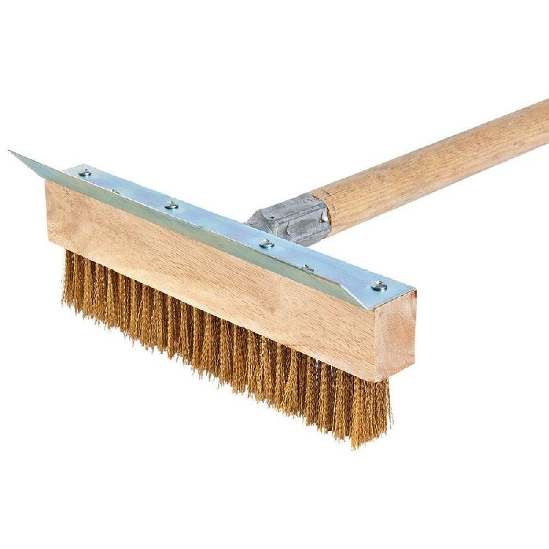 Brosse nettoyage four pizza 25,5x5x10,5cm argenté acier_0
