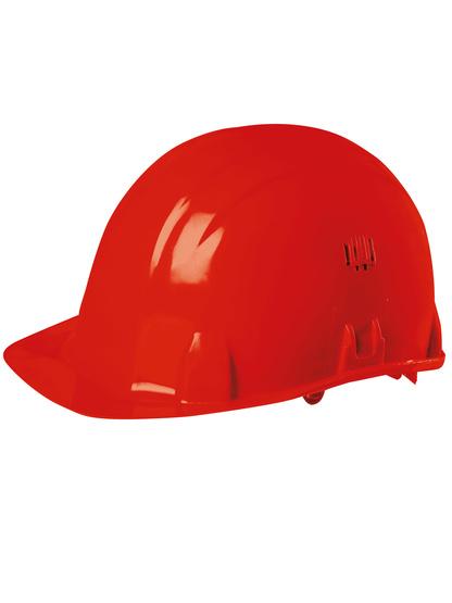 Casque de chantier en polyéthylène Brennus - Rouge - Norme EN 397 - Fabrication française ISO9001_0
