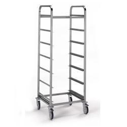 Chariot à paniers CGC-7 Sammic - Avec glissières en L, acier inoxydable AISI 304, roulettes avec frein - gris métal 5860731_0