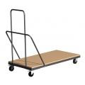 Chariot pour rangement de table pliante - robuste avec double ridelles et capacité 10 tables_0