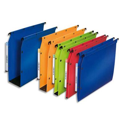 DOSSIERS SUSPENDUS L'OBLIQUE AZ POLYPRO ULTIMATE - POUR ARMOIRE - FOND 80 - BLEU - LOT DE 10