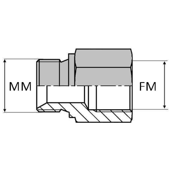 Droit mâle ISO joint cuivre x femelle ISO prolongé - 18X150 , 22X150_0