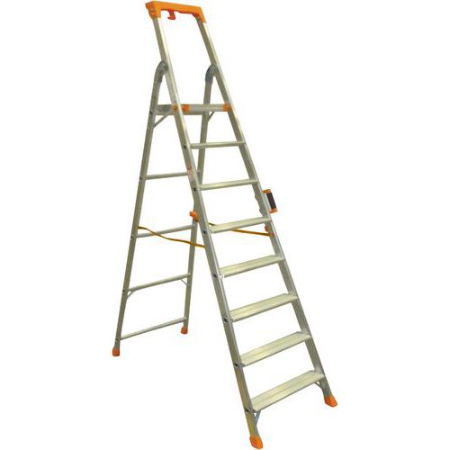 ESCABEAU PROFESSIONNEL 8 MARCHES ALUMINIUM - MANUTAN EXPERT