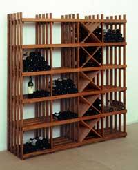 Étagère pour le stockage et la présentation de bouteilles de vin - Modèle avec 5 rangées, 4 colonnes et capacité de 700 bouteilles_0