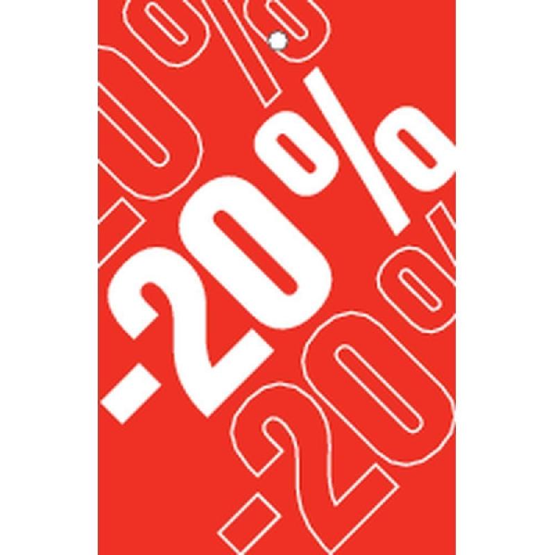 Étiquette à trou -20% Soldes Tradition rouge 55x85mm - par 250 - Intemporel, 100% recyclable_0