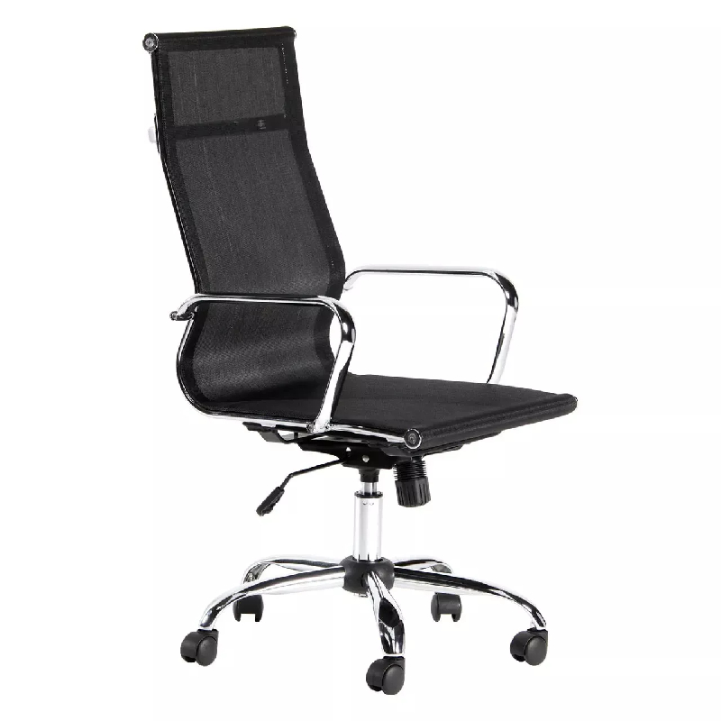 Fauteuil de Direction basculant - accoudoirs en aluminium poli - So Foggia - Avec_0