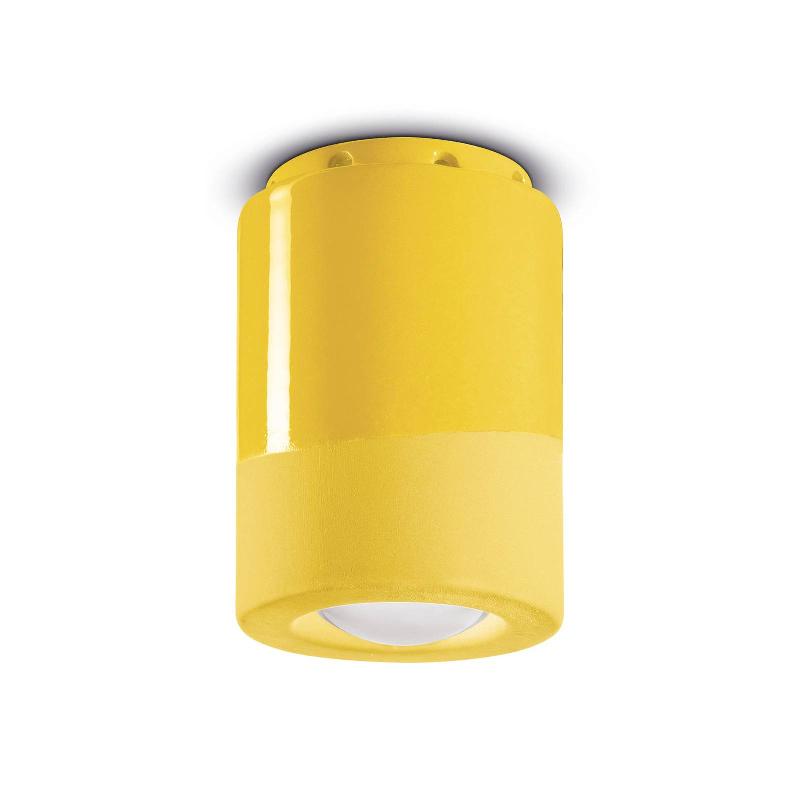 FERROLUCE PLAFONNIER PI, CYLINDRIQUE, Ø 8,5 CM, JAUNE
