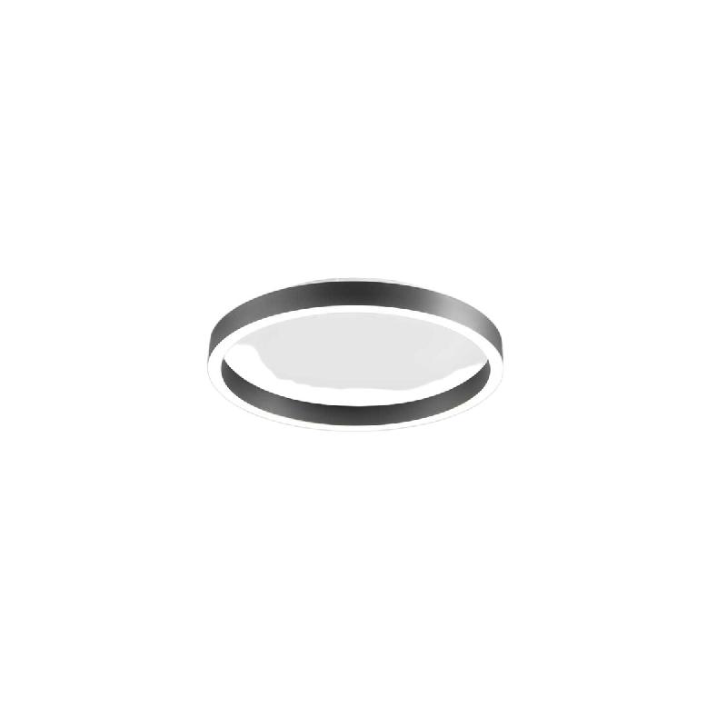 Gea Luce Aela P/P Plafonnier Led 36W Double Émission 1800-1900Lm 3000K/4000K Aluminium Satiné Noir Gradable Phase Cut - Gealuce - noir AELA P/P - NERO_0
