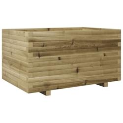 Helloshop26 - Jardinière bac lit surélevé plantes fleurs terrasse jardin 90 x 60 x 49,5 cm bois de pin imprégné marron 02_0038024 - 3000214023847_0