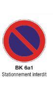Panneau routier de signalisation de prescription BK6A1 - Stationnement interdit_0