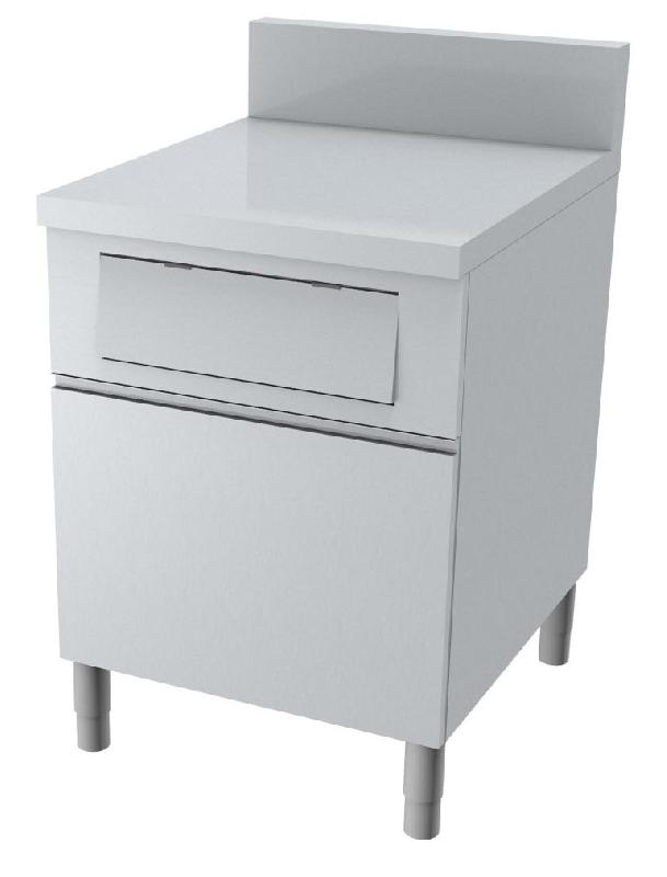 ITALCONCEPT L2G Meuble Poubelle Inox 304, Tiroir Coulissant+Volet, 850 x 600 x 700mm - 3616350166838_0